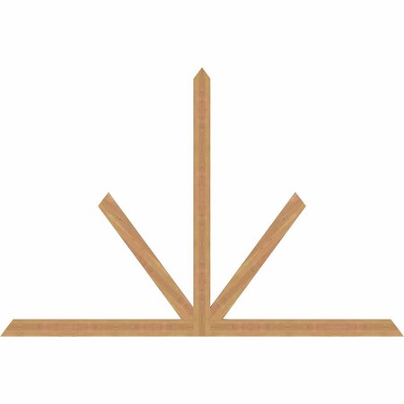 Ekena Millwork Saratoga Timber Gable Bracket, Western Red Cedar, 84"W x 56"H x 1 1/2"D x 3 1/2"F, 16/12 Pitch GBW084X56X0204SAR00SWR